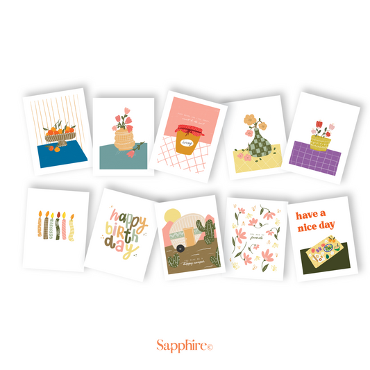 A set of Summer Collection cards