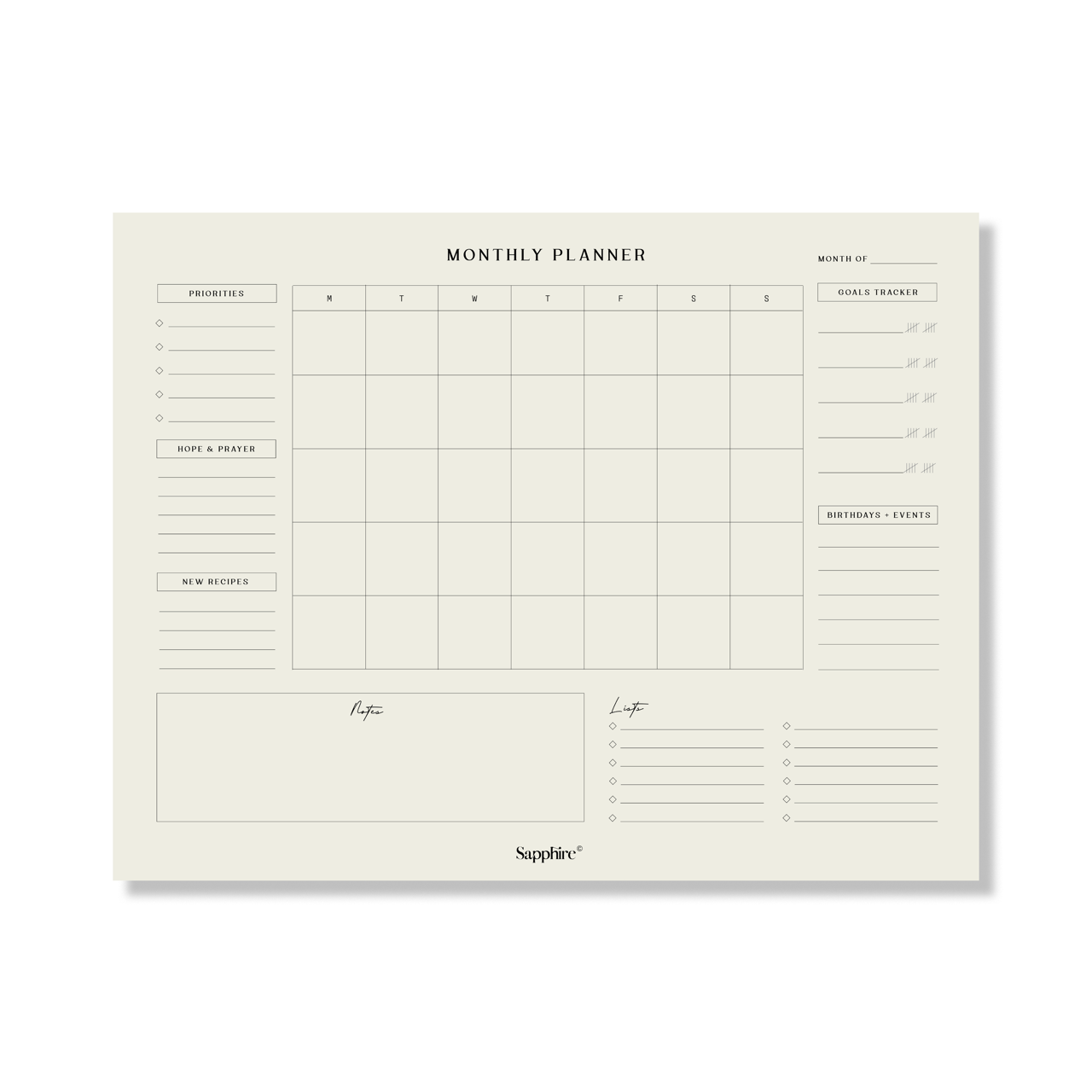 Monthly Planner